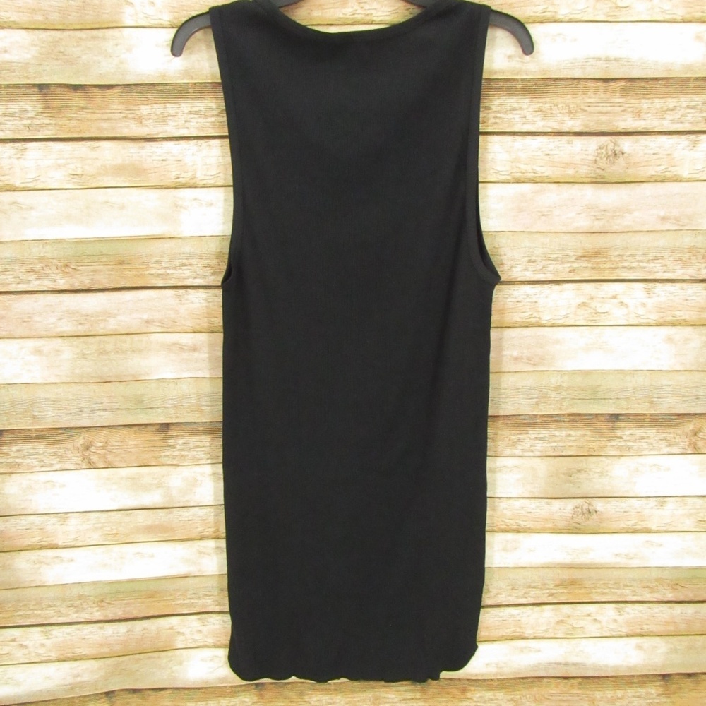 Old Navy Black Ribbed Sleeveless Scoop Neck Mini Dress XL